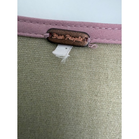 Free People Faux Suede Rose Pink Mini Dress Medium Lace‎ Up Accent Boho Chic - Picture 4 of 16